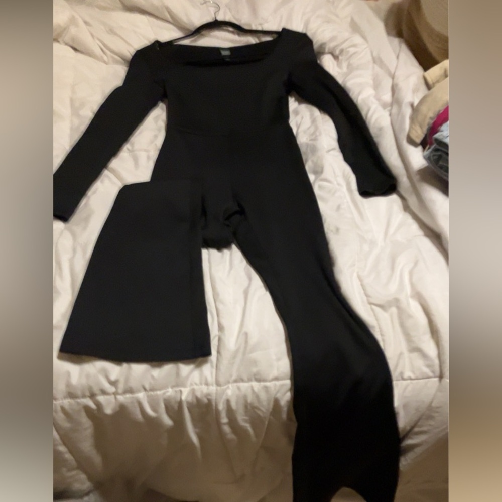 One piece jumper long sleeve bell bottom